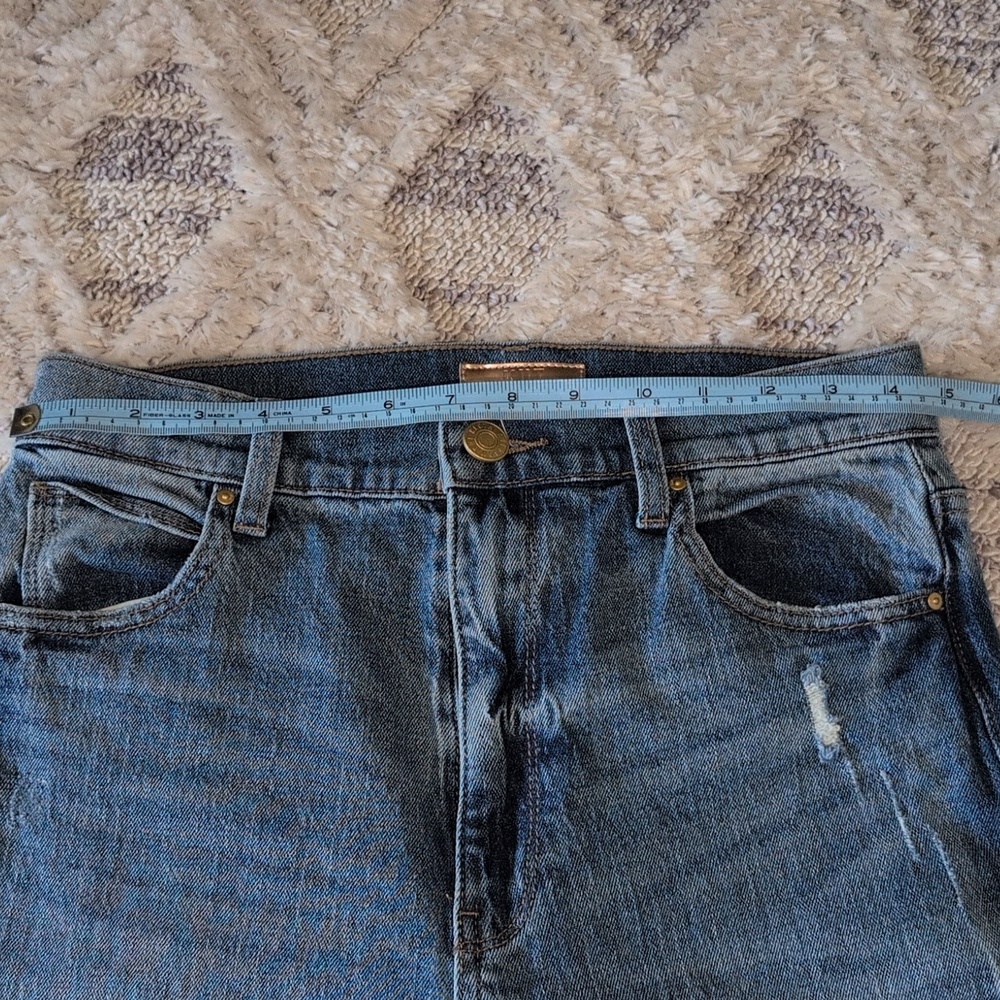 Kut from the Kloth Sienna Blue Cuffed Wide Leg Denim 4 - Picture 9 of 10